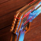 Сувенир деревянный "Пистолет-резинкострел" голубой - Фото 4