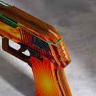 Сувенир деревянный "Пистолет-резинкострел" оранжевый - Фото 4