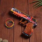Сувенир деревянный "Пистолет-резинкострел" разноцветный - Фото 1