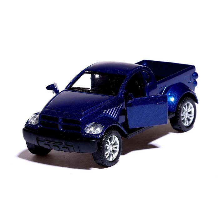 Машина металлическая «Раптор», открываются двери, 1:32, инерция, цвет синий - фото 1905904474