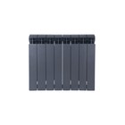 Радиатор биметаллический Global STYLE PLUS 500, 100 мм, 8 секций, цвет черный - Фото 2