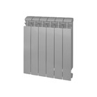 Радиатор биметаллический Global STYLE PLUS 500, 100 мм, 6 секций, цвет серый - Фото 1