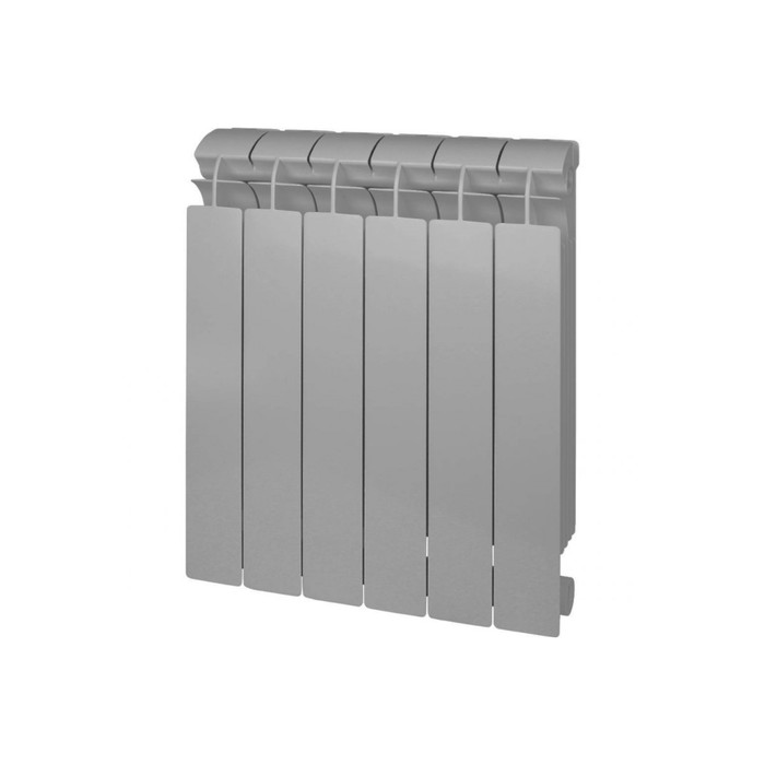 Радиатор биметаллический Global STYLE PLUS 500, 100 мм, 6 секций, цвет серый - Фото 1