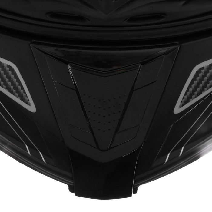 Шлем модуляр, графика, черно-серый, размер L, FF839 - фото 1908813062