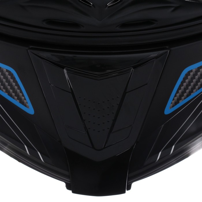 Шлем модуляр, графика, черно-синий, размер M, FF839 - фото 1908813076