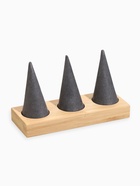 Подставка для колец QF, 13×5×8 см, дерево, конусы, серая - Фото 3