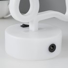 Ночник "Кошечка" LED (розовый свет) от батареек 3хААА USB 15x10x25 см RISALUX - фото 21445730