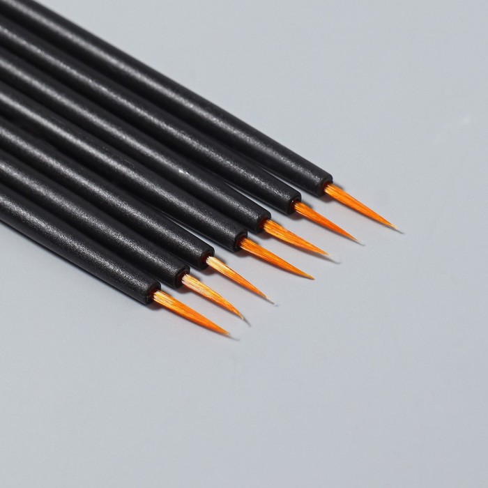 Набор кистей для дизайна ногтей, 50 шт, 10 см, цвет чёрный/коричневый 25605