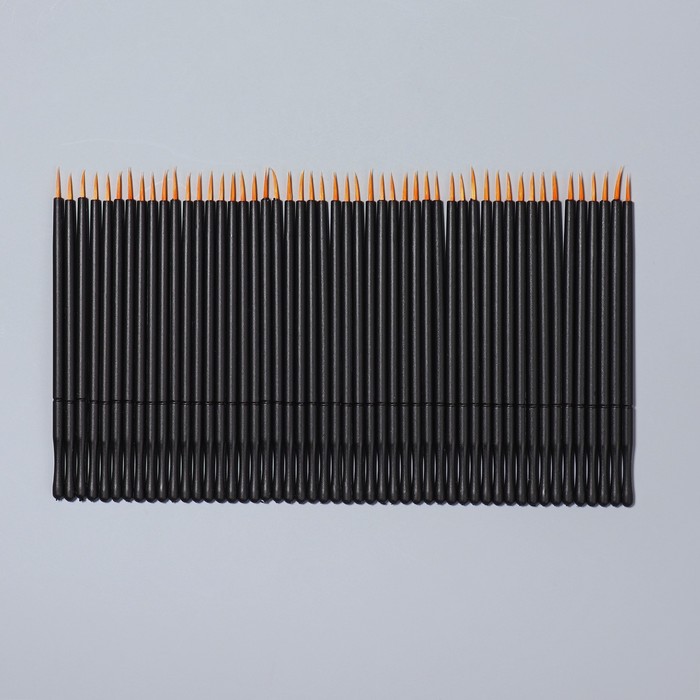 Набор кистей для дизайна ногтей, 50 шт, 10 см, цвет чёрный/коричневый 25605