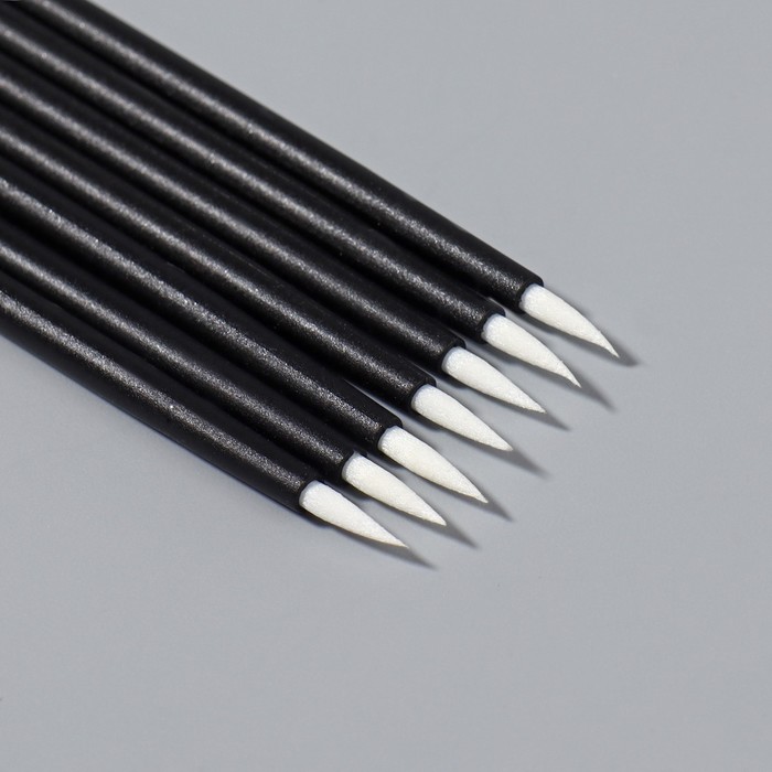 Набор аппликаторов для дизайна ногтей, 50 шт, 9,8 см, цвет чёрный/белый 25606