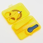 Детский маникюрный набор (ножницы, книпсер, пилка, пинцет), цвет желтый - Фото 2