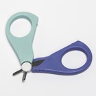 Детский маникюрный набор (ножницы, книпсер, пилка, пинцет), цвет голубой - Фото 4