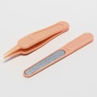 Детский маникюрный набор (ножницы, книпсер, пилка, пинцет), цвет розовый - Фото 5