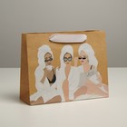 Пакет подарочный крафтовый, упаковка, «Люби себя», 22 х 17,5 х 8 см - Фото 2