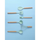 Набор кухонных принадлежностей Доляна «Лиам», 7 предметов, 33×12,5×12,5 см, цвет бирюзовый - фото 4341517