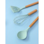 Набор кухонных принадлежностей Доляна «Лиам», 7 предметов, 33×12.5×12.5 см, бирюзовый - Фото 5