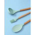 Набор кухонных принадлежностей Доляна «Лиам», 7 предметов, 33×12.5×12.5 см, бирюзовый - Фото 6