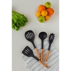 Набор кухонных принадлежностей Доляна «Лиам», 7 предметов, 33×12,5×12,5 см, цвет чёрный - Фото 8