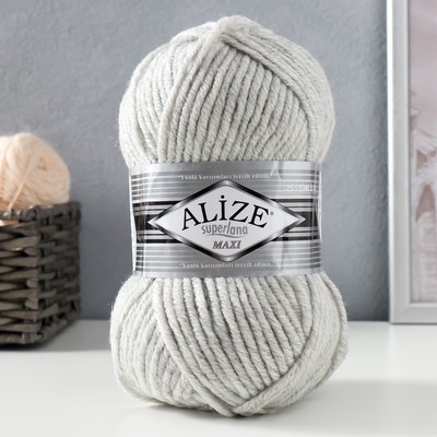 Пряжа для вязания спицами, крючком ALIZE, Superlana Maxi, 75% акрил, 25% шерсть, 100 м/100 г, (208)