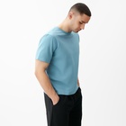 Футболка мужская MINAKU REGULAR FIT: голубая, р-р 52 - Фото 4