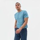 Футболка мужская MINAKU REGULAR FIT: голубая, р-р 52 - Фото 6