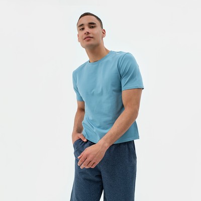 Футболка мужская MINAKU REGULAR FIT: голубая, р-р 52
