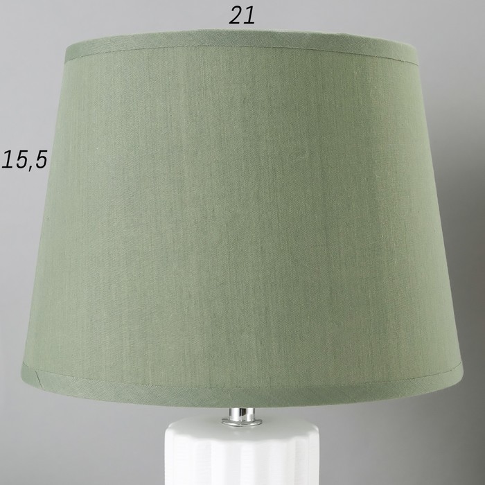 Настольная лампа "Сицилия"  E14 40Вт зеленый  22х22х37 см RISALUX - фото 1905904883