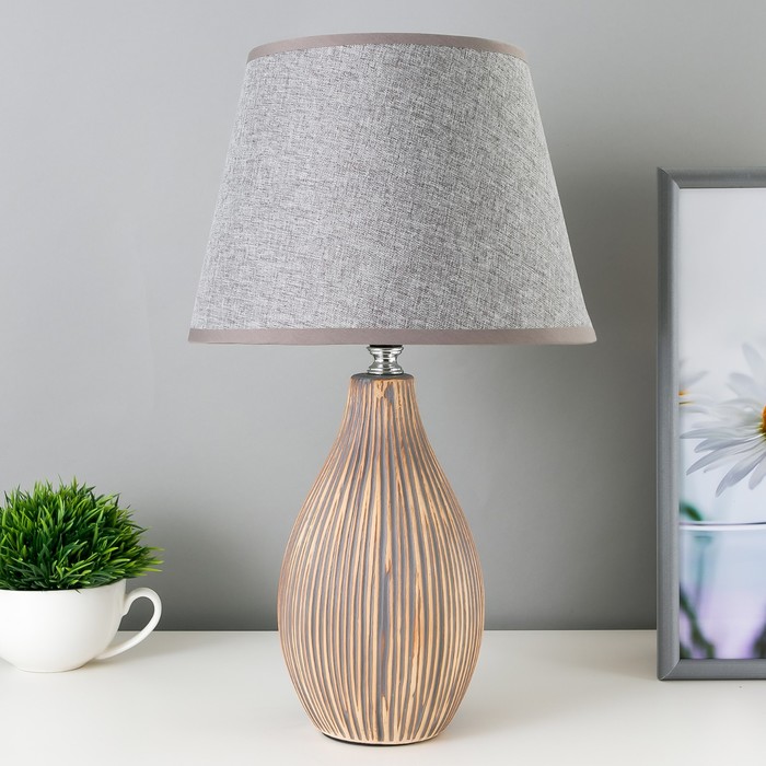 Настольная лампа 16505/1 E14 40Вт серый 22х22х38 см RISALUX - Фото 1