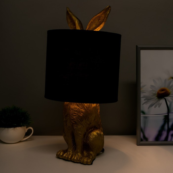 Настольная лампа "Зайчик" E27 40Вт золото 20х20х43,5 см RISALUX - фото 1889708608