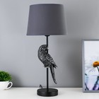 Настольная лампа "Попугай" E27 40Вт черно-серебряный 23,5х23,5х50 см RISALUX - фото 3035245