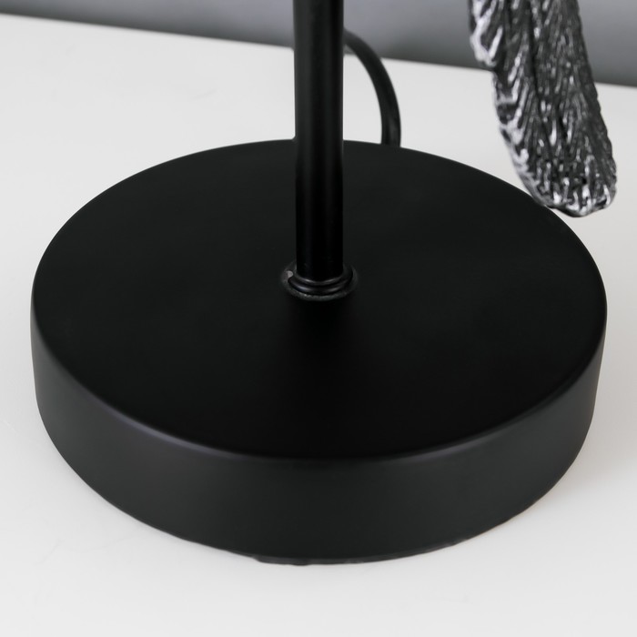 Настольная лампа "Попугай" E27 40Вт черно-серебряный 23,5х23,5х50 см RISALUX - фото 1908813434