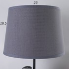 Настольная лампа "Попугай" E27 40Вт черно-серебряный 23,5х23,5х50 см RISALUX - Фото 7