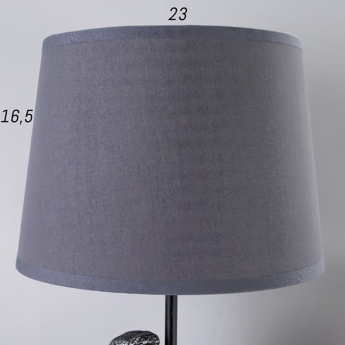 Настольная лампа "Попугай" E27 40Вт черно-серебряный 23,5х23,5х50 см RISALUX - фото 1889708645
