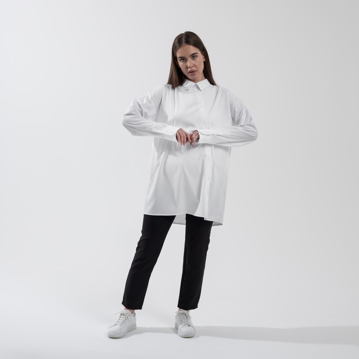 Рубашка SL, косая планка, 42-44, белый 52384