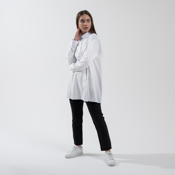 Рубашка SL, косая планка, 42-44, белый 52384