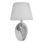 Настольная лампа 16516/1 E14 40Вт бело-хромовый 22х22х35 см RISALUX - фото 43718376