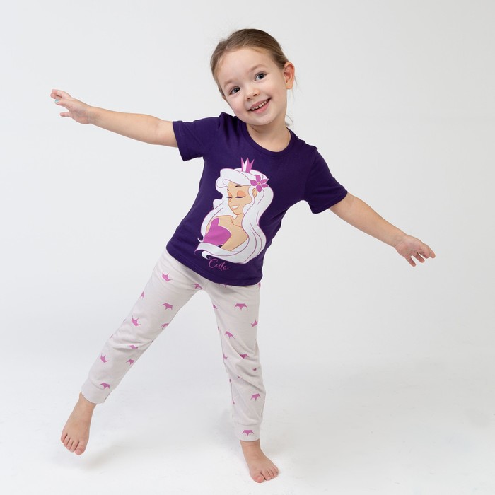 Пижама детская для девочки KAFTAN "Cute" рост 98-104 (30) - фото 1907352832