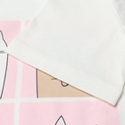 Пижама для девочки (футболка, брюки) KAFTAN: Super, бело-розовая, размер 32 (110-116 см) - Фото 11