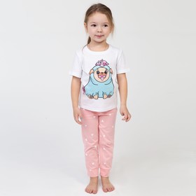 Пижама детская для девочки KAFTAN "Мопс" рост 134-140 (36)