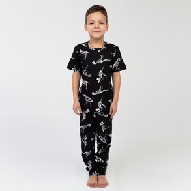 Пижама детская для мальчика KAFTAN "Динозавры" рост 134-140 (36)