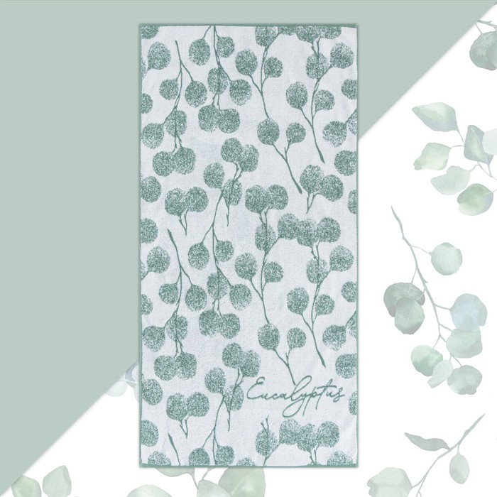 Полотенце махровое Этель Eucalyptus, 70х130 см, 100% хлопок, 420гр/м2 - Фото 1