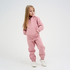 Костюм детский с начёсом (толстовка, брюки) KAFTAN "Basic line" р.28 (86-92), розовый - фото 2680460