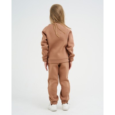 Костюм детский с начёсом (джемпер, брюки) KAFTAN «Basic line» р.38 (146-152), кофе