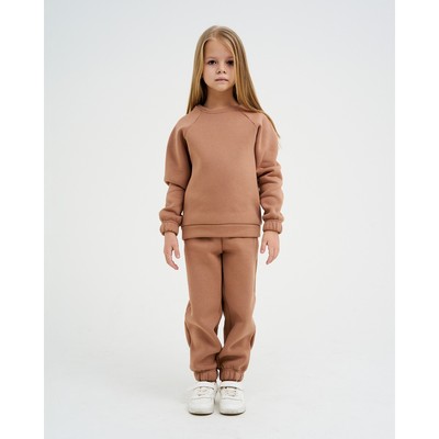 Костюм детский с начёсом (джемпер, брюки) KAFTAN «Basic line» р.38 (146-152), кофе
