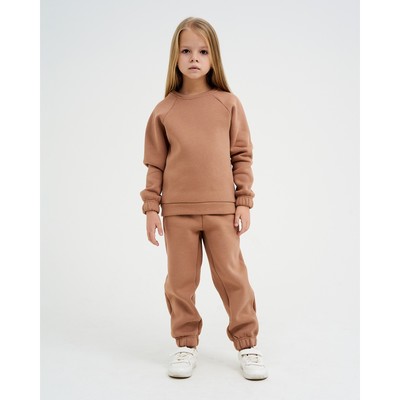 Костюм детский с начёсом (джемпер, брюки) KAFTAN «Basic line» р.38 (146-152), кофе