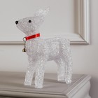 УЦЕНКА Светодиодная фигура «Олень с колокольчиком» 25 × 30 × 9 см, акрил, 24 LED, батарейки ААх3 (не в комплекте), свечение белое - Фото 2