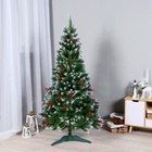 Искусственная ёлка с ягодами и инеем «Принцесса», 180 см, ПВХ ветки отгибаются - Фото 2