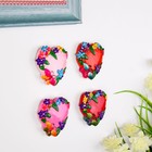 Магнит "Сердце в цветах с бабочкой" МИКС, 5,5х5 см - Фото 2