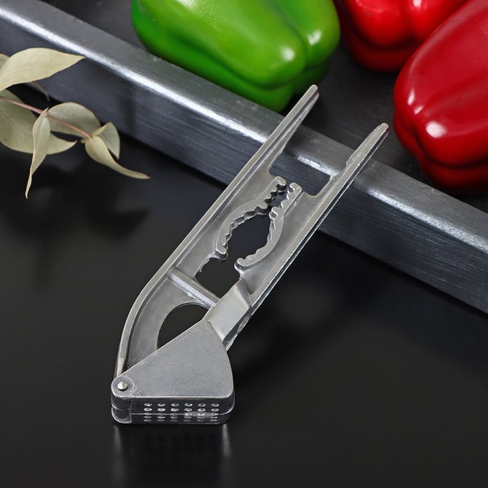 Пресс для чеснока Доляна, орехокол 2 в 1, алюминиевый - Фото 1