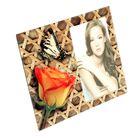 Фоторамка "Роза с бабочкой на плетенке" 9х13 см - Фото 2